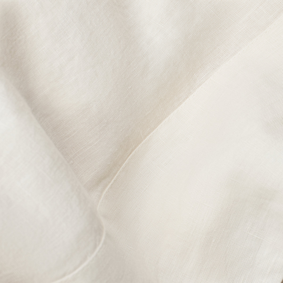 Close-up of the 190gsm European flax linen in Yarrow