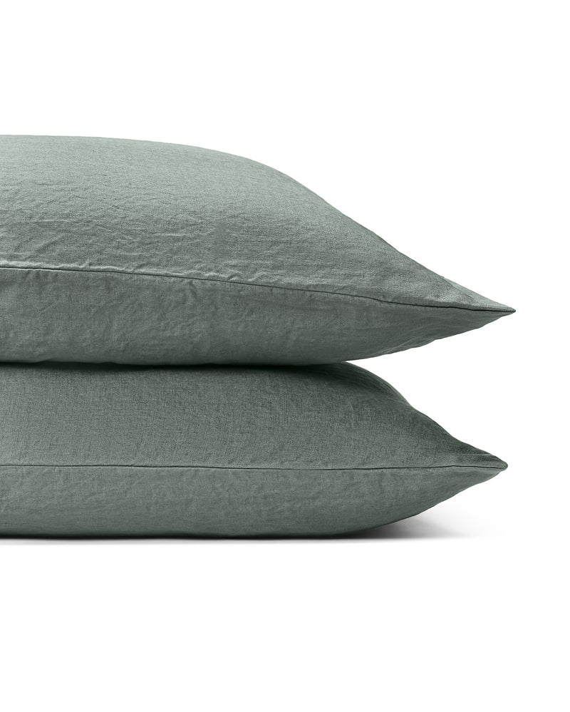 Pillowcase Set in Woods — 190gsm European flax linen